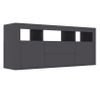 Mueble Para Tv Madera Contrachapada Gris 120x30x50 Cm