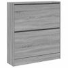 Vidaxl Zapatero De Madera De Ingeniería Gris Sonoma 80x21x87,5 Cm