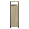 Vidaxl Zapatero De Madera De Ingeniería Roble Sonoma 75x34x112 Cm Marrón