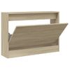 Vidaxl Zapatero De Madera De Ingeniería Roble Sonoma 80x21x57 Cm Marrón