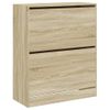 Vidaxl Zapatero De Madera De Ingeniería Roble Sonoma 80x34x96,5 Cm Marrón