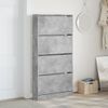 Vidaxl Mueble Zapatero 4 Cajones Abatibles Gris Hormigón 80x21x163,5cm