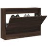 Vidaxl Zapatero De Madera De Ingeniería Marrón Roble 80x21x57 Cm