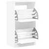 Vidaxl Mueble Zapatero Con 2 Cajones Abatibles Blanco 60x42x108 Cm