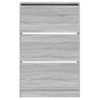 Vidaxl Zapatero De Madera De Ingeniería Gris Sonoma 80x21x125,5 Cm