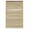 Vidaxl Zapatero De Madera De Ingeniería Roble Sonoma 80x21x125,5 Cm Marrón