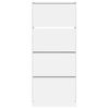 Vidaxl Mueble Zapatero Con 4 Cajones Abatibles Blanco 80x34x187,5 Cm