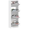 Vidaxl Mueble Zapatero Con 4 Cajones Abatibles Blanco 60x34x187,5 Cm