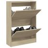 Vidaxl Zapatero De Madera De Ingeniería Roble Sonoma 60x21x87,5 Cm Marrón