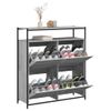 Vidaxl Mueble Zapatero 4 Cajones Abatibles Gris Sonoma 100x34x112 Cm