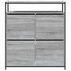 Vidaxl Mueble Zapatero 4 Cajones Abatibles Gris Sonoma 100x34x112 Cm