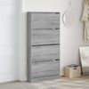 Vidaxl Mueble Zapatero 4 Cajones Abatibles Gris Sonoma 80x21x163,5 Cm