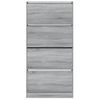 Vidaxl Mueble Zapatero 4 Cajones Abatibles Gris Sonoma 80x21x163,5 Cm