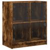 Armario Auxiliar Puertas De Vidrio Roble Sonoma 68x37x75,5 Cm Marrón