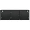 Mueble De Pared Con Puertas De Vidrio Negro 102x37x35 Cm