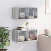 Mueble Pared Puertas De Vidrio 2 Uds Gris Sonoma 68,5x37x35 Cm