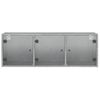 Mueble De Pared Puertas De Vidrio Gris Hormigón 102x37x35 Cm