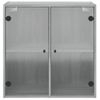 Mueble De Pared Puertas De Vidrio Gris Sonoma 68x37x68,5 Cm