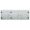 Mueble De Pared Con Puertas De Vidrio Blanco 102x37x35 Cm