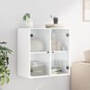 Mueble De Pared Con Puertas De Vidrio Blanco 68x37x68,5 Cm