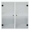 Mueble De Pared Con Puertas De Vidrio Blanco 68x37x68,5 Cm