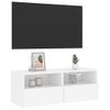 Vidaxl Mueble De Pared Para Tv Madera De Ingeniería Blanco 80x30x30 Cm