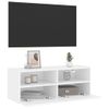 Vidaxl Mueble De Pared Para Tv Madera De Ingeniería Blanco 80x30x30 Cm