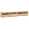 Vidaxl Muebles De Pared Para Tv 2 Uds Madera Roble Sonoma 100x30x30 Cm Marrón