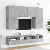 Vidaxl Mueble De Pared Tv Madera Ingeniería Gris Hormigón 100x30x30 Cm