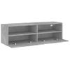 Vidaxl Mueble De Pared Tv Madera Ingeniería Gris Hormigón 100x30x30 Cm