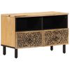 Mueble De Tv Madera Maciza De Mango 70x33x46 Cm Marrón