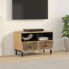 Mueble De Tv Madera Maciza De Mango 70x33x46 Cm Marrón