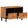 Mueble De Tv Madera Maciza De Acacia 70x33x46 Cm Marrón