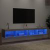 Vidaxl Muebles De Tv Con Luces Led 2 Uds Gris Sonoma 100x30x30 Cm