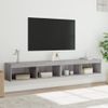 Vidaxl Muebles De Tv Con Luces Led 2 Uds Gris Sonoma 100x30x30 Cm