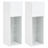 Vidaxl Muebles De Tv Con Luces Led 2 Uds Blanco 30,5x30x90 Cm