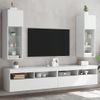 Vidaxl Muebles De Tv Con Luces Led 2 Uds Blanco 30,5x30x90 Cm