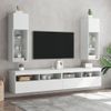 Vidaxl Muebles De Tv Con Luces Led 2 Uds Blanco 30,5x30x90 Cm