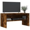 Mueble De Tv Madera De Ingeniería Roble Ahumado 80x40x40 Cm Marrón