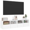 Vidaxl Muebles Tv De Pared 2 Uds Madera Ingeniería Blanco 60x30x30 Cm