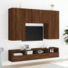 Vidaxl Muebles De Pared Para Tv 2 Uds Madera Roble Marrón 100x30x30 Cm