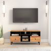 Mueble De Tv Madera Maciza De Acacia 100x33x46 Cm Marrón