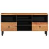 Mueble De Tv Madera Maciza De Acacia 100x33x46 Cm Marrón