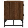 Mueble De Tv Con Puertas De Vidrio Marrón Roble 102x37x50 Cm