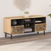 Mueble De Tv Madera Maciza De Mango 100x33x46 Cm Marrón