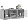 Mueble De Tv Con Puertas De Vidrio Gris Sonoma 102x37x42 Cm