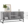 Mueble De Tv Con Puertas De Vidrio Gris Sonoma 102x37x50 Cm