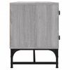 Mueble De Tv Con Puertas De Vidrio Gris Sonoma 102x37x50 Cm