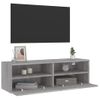 Vidaxl Mueble De Pared Tv Madera Ingeniería Sonoma Gris 100x30x30 Cm