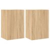 Vidaxl Muebles De Tv De Pared 2 Uds Madera Roble Sonoma 40,5x30x60 Cm Marrón